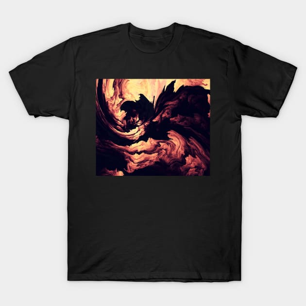 Black smoke T-Shirt by daghlashassan